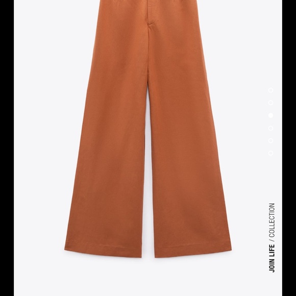 Zara Pants & Jumpsuits Full Length Linen Blend Pants Poshmark
